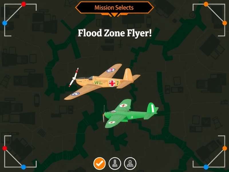 Flood Zone Flyer Mission Selection Screen